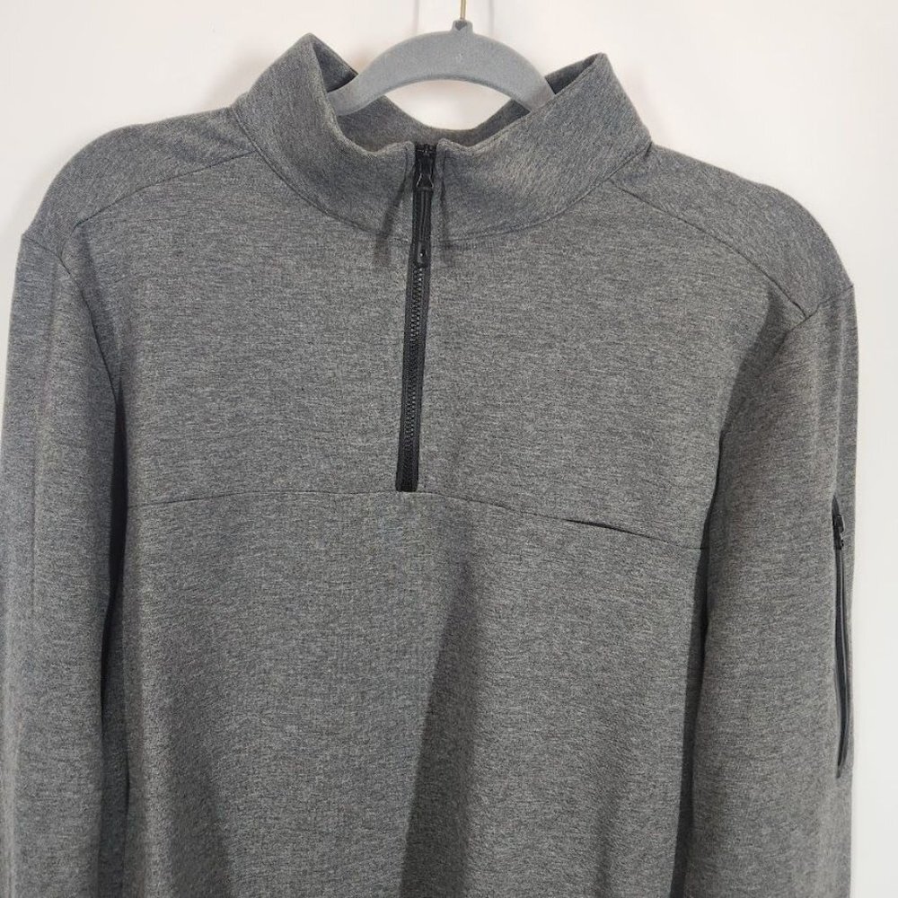 NWT ASOS 4505 icon muscle fit training sweatshirt with 1/4 zip in Charcoal Gray‎ - Picture 2 of 9